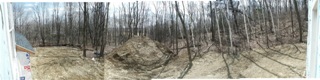 BackPanorama Backyard Panorama from powder room window